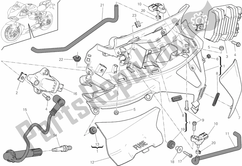 Wszystkie części do Impianto Elettrico Sinistro Ducati Superbike 1199 Panigale ABS Brasil 2015